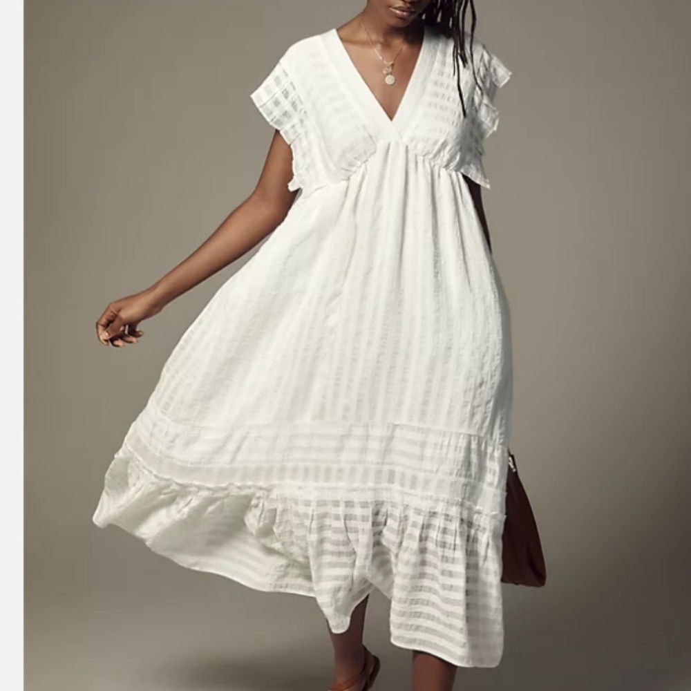 Anthropologie white sundress